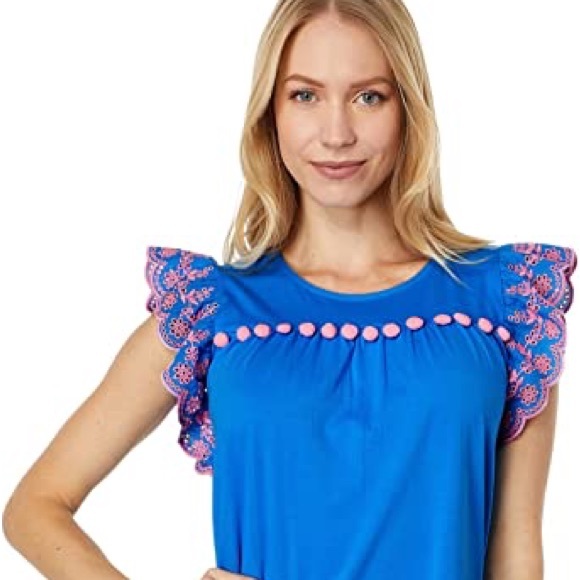 NWT Lilly Pulitzer Small Ave Dress with Pom Pom Detail - Picture 5 of 11